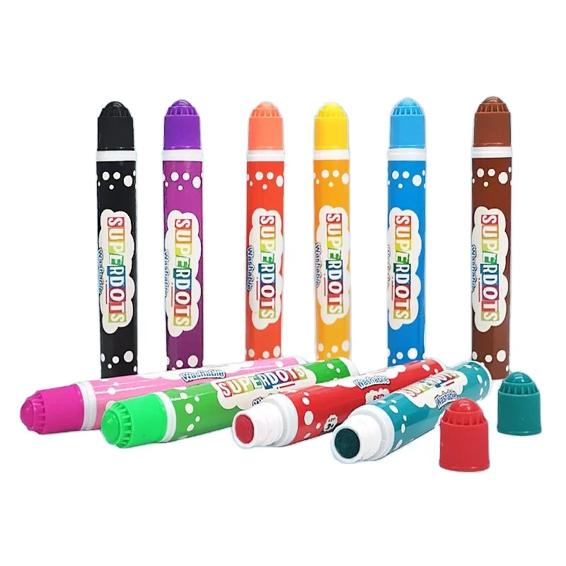OEM Cheap Bingo Art Markers 10mm Nibs Small Capacity 20ml No Leaking 10 Colors Dot Marker Set Bingo Game Bingo Dabber Ink Dauber