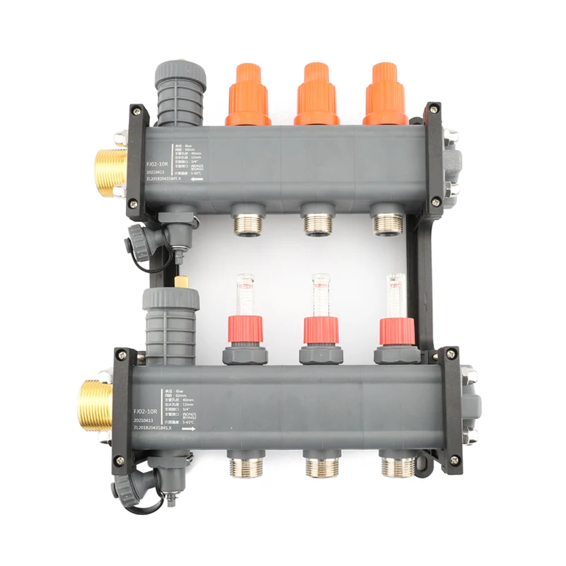 High-Strength PA Manifolds from Manufacturers for Water Heating Systems Made of Durable Plastic for Floor Heating Panels