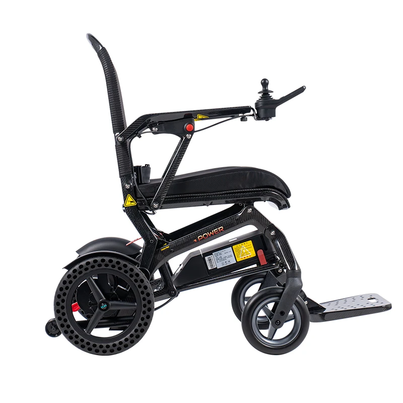 Lightweight Carbon Fiber Electric Wheelchair with Brushless Motors Universal Controller Easy to Use Lightweight Design -BZ-JKS02