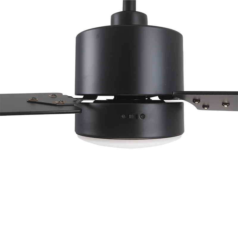 LED 52 inch Flush Mount Modern Ceiling Fan with Light Kit, Indoor and Outdoor Fans Lights Available with Pull Chain AC Motor