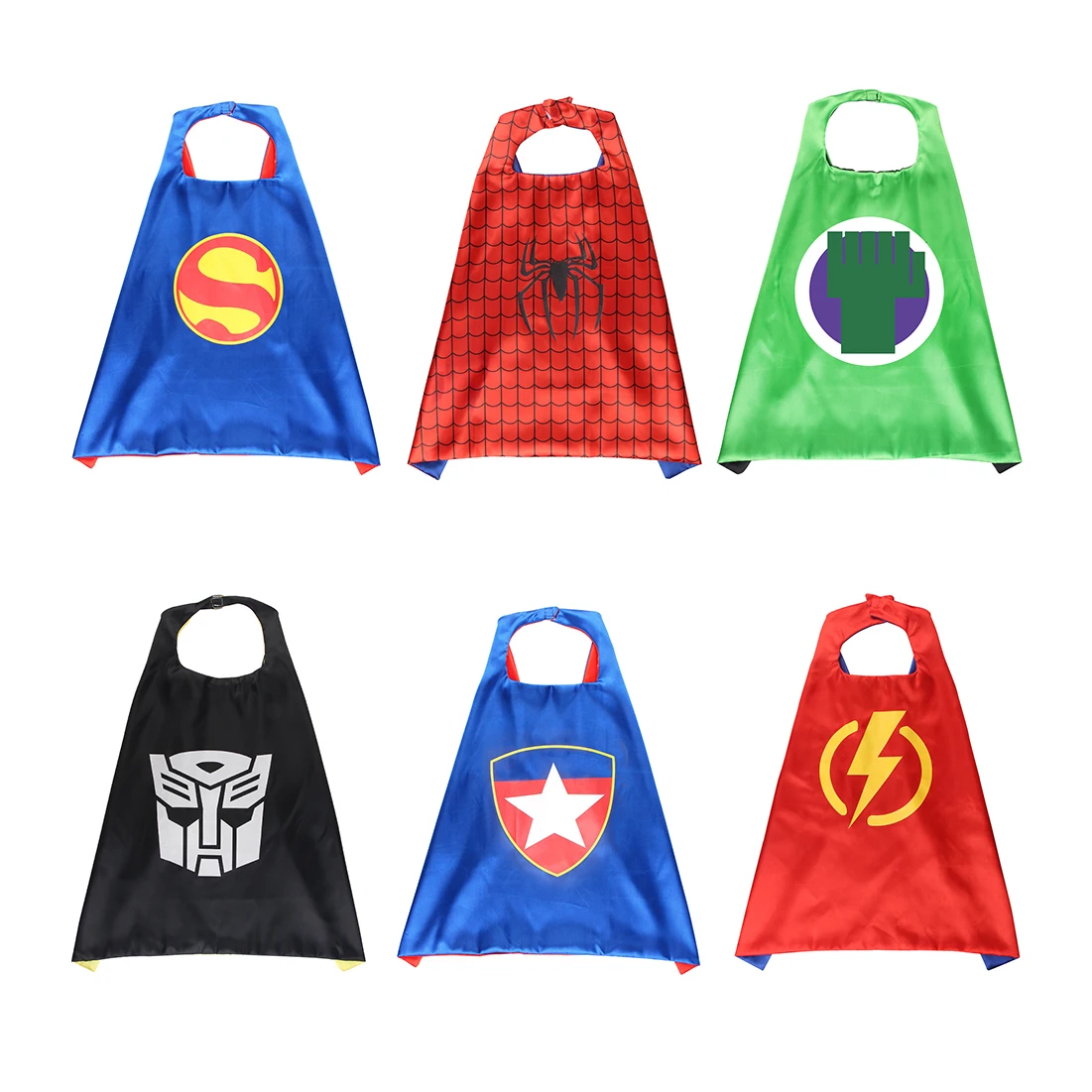 CM208 Custom Children Cosplay Superhero Spider Cape Kids Halloween Party Costume Anime Cape Cloak