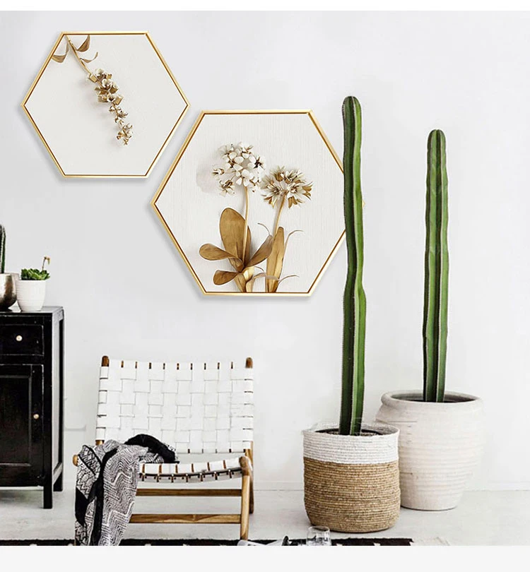 Современная декоративная картина красивых растений в скандинавском стиле на заказ с принтом на холсте, Настенный декор, картина маслом