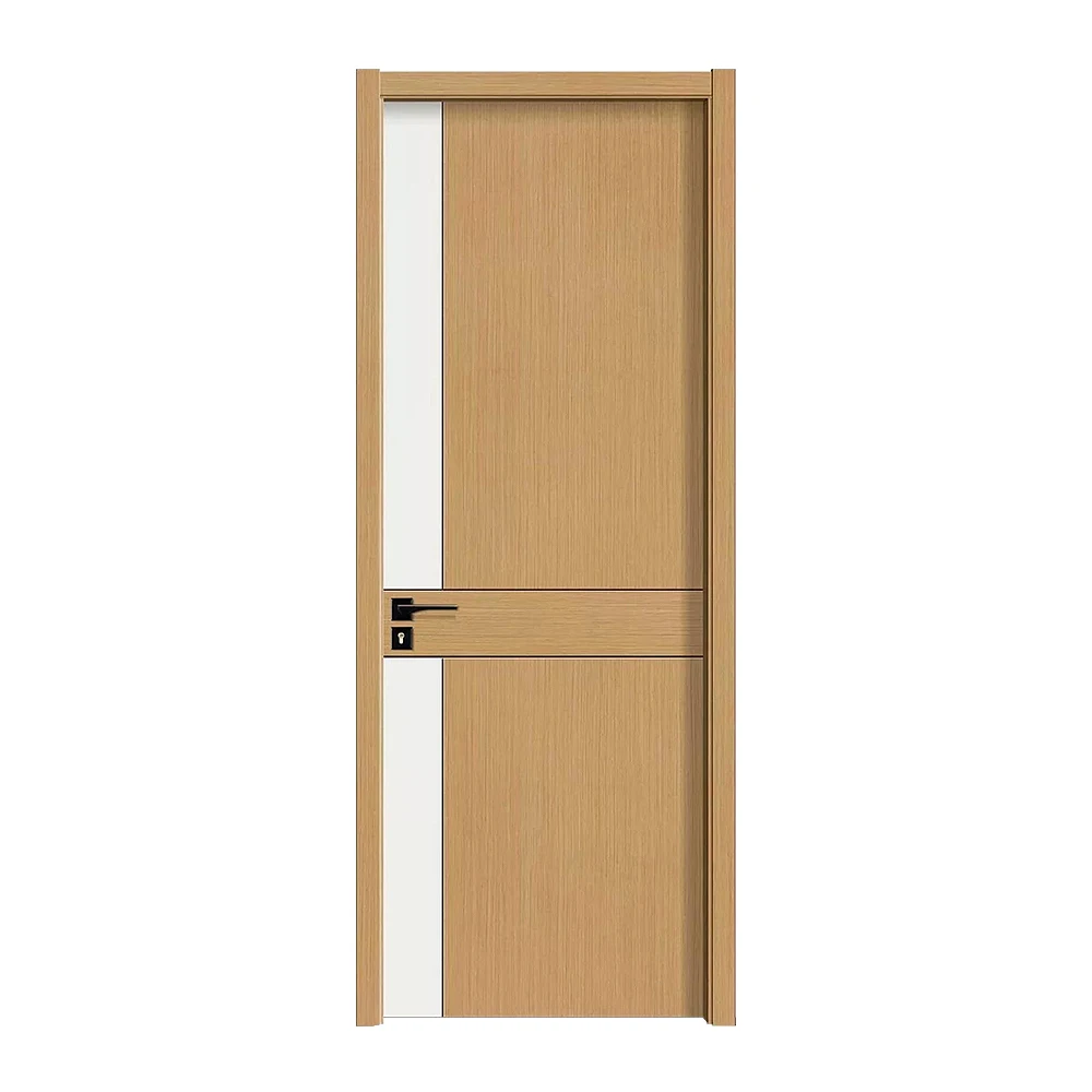 40/45mm Luxury Hospital Project Bedroom Doors With Frame Single WPC Soundproof Modern Simple Design Interior Wooden Door