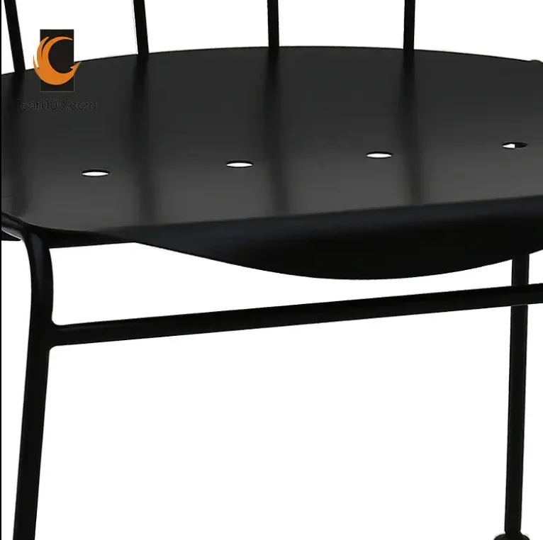Wire Steel Chair Metal Legs Restaurant Furniture Coffee Shop Metal Black Dining Chair