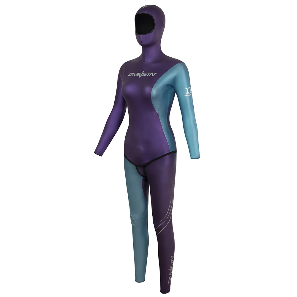 DIVESTAR Custom Yamamoto Neoprene Freediving Wetsuit Colorful Glide Skin Super Elastic Fabric Diving Swimwear for Men Women 3MM