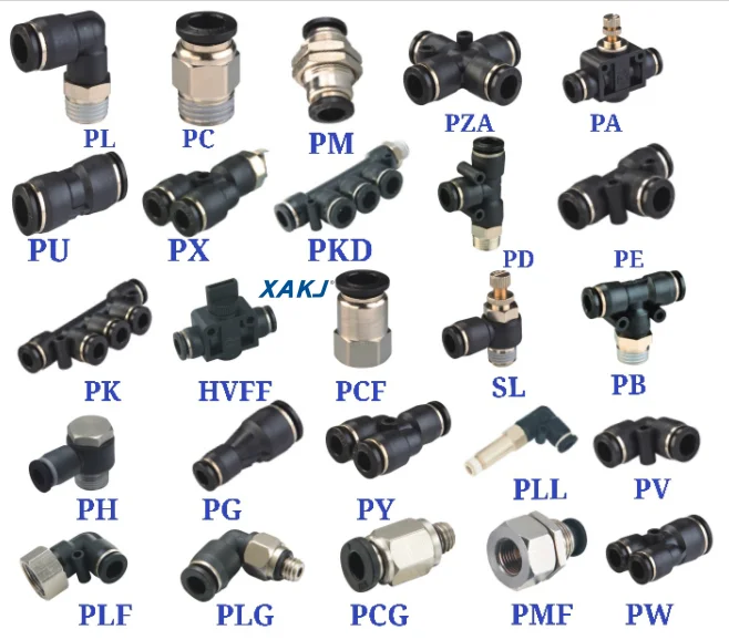 
XAKJ PL Elbow 2 Way BSPT Male Thread one-touch Pneumatic Fittings 
