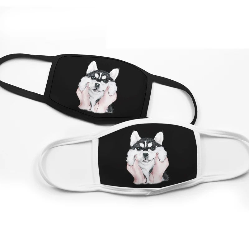 Маска для лица со стразами, многоразовая, с принтом