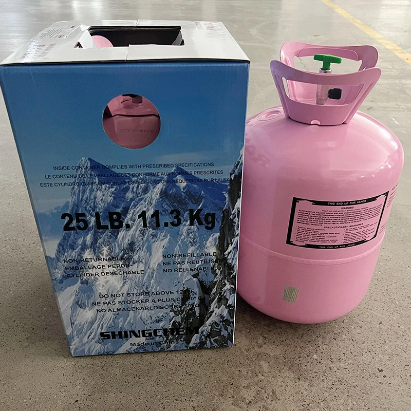 SHINGCHEM R410a 11.3kg Refrigerant Gas 25lbs Cylinder Gas China Factory R410a Refrigeration Gas