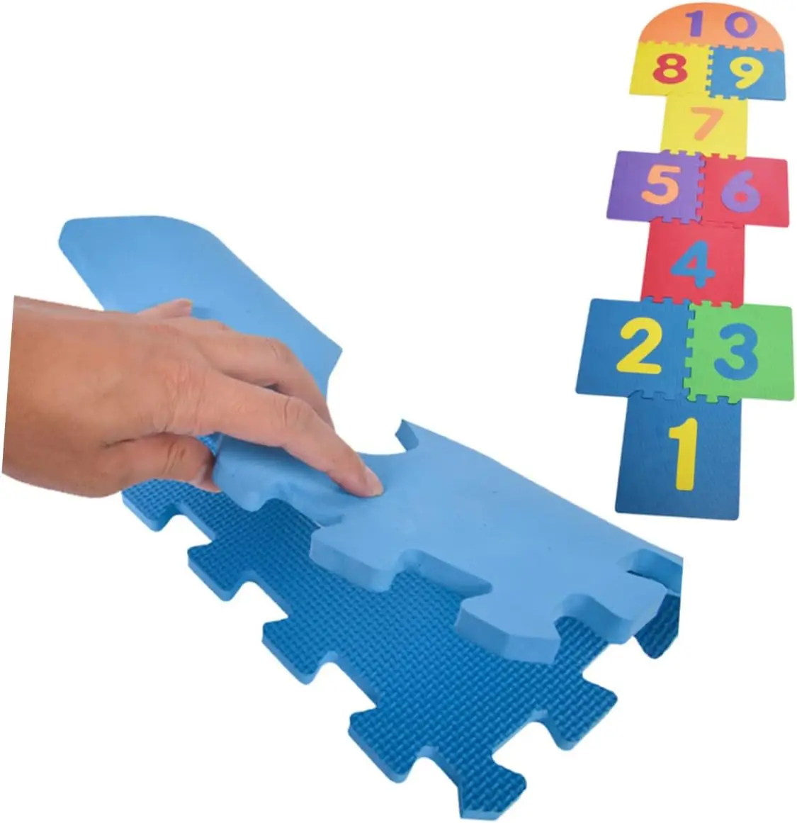 Giant Hopscotch Mat Game EVA Foam Interlocking Activity jigsaws Indoor Outdoor Family Game Toys for Kids Non-Slip Letter Carpet