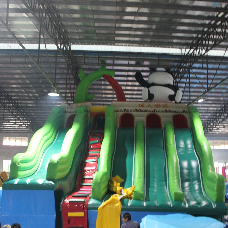 Four channel panda  inflatable water slides  inflatable commercial water park aqua park equipment giant inflatable water park