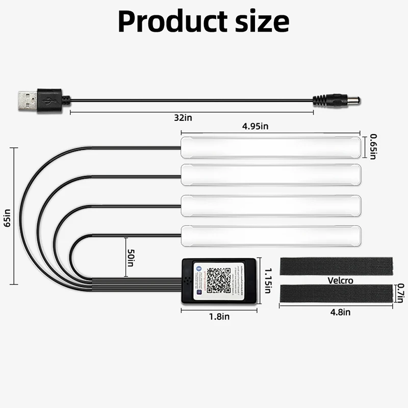 Обновленный светодиодный автомобильный светильник для ног с USB неоновое освещение настроения подсветка управление музыкой приложение RGB атмосферное салона автомобиля