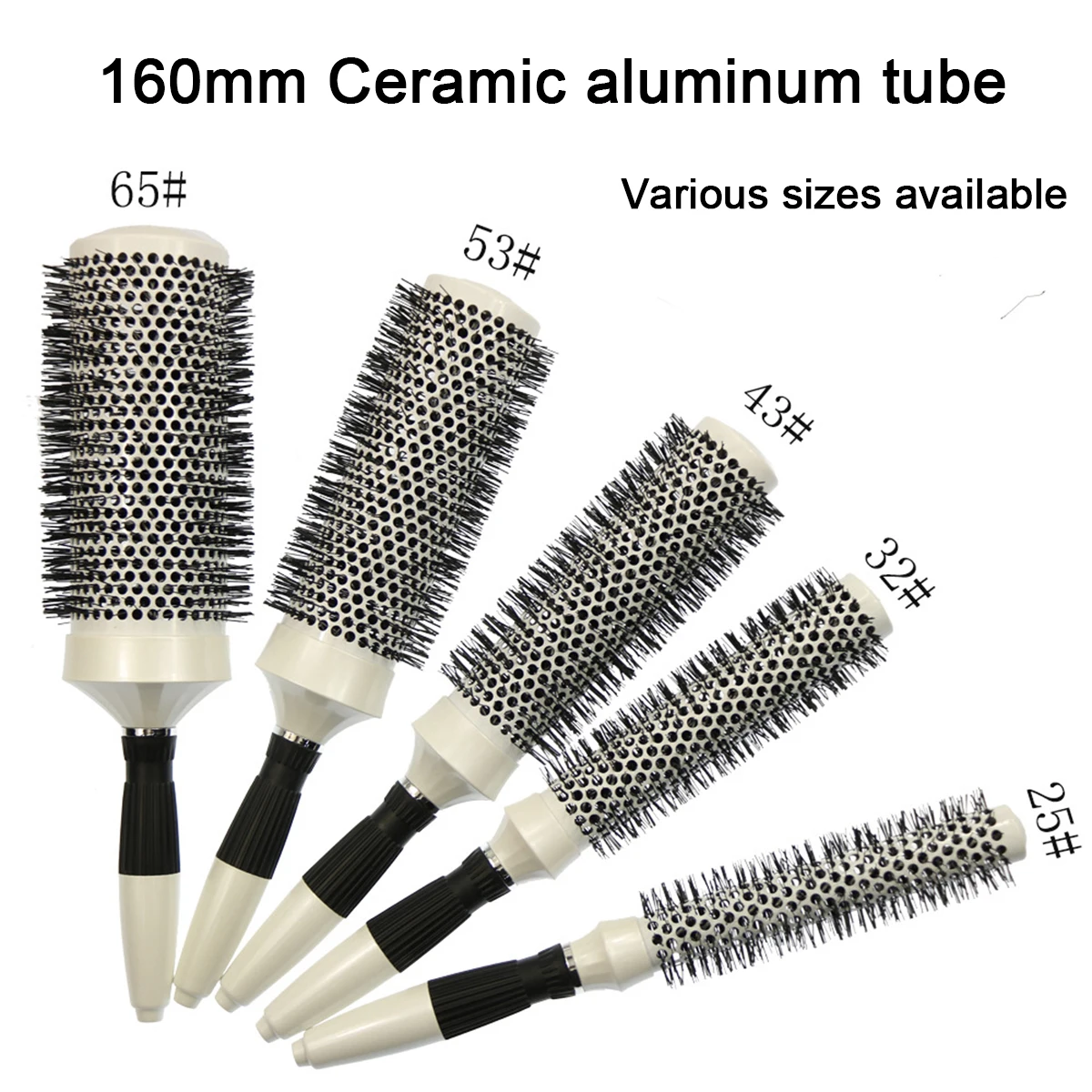 Professional Extra-long Round Hair Brushes Ceramic Nano Technology Curling Hair Brush