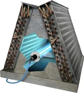 Green UVC AC 24V Bare Wire Germicidal UV-C LightS tube for HVAC Coil system ac Duct(14-inch with magnet)/air handler Air cleaner