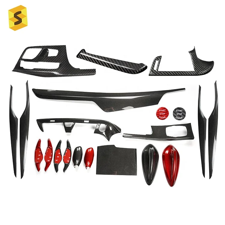 Аксессуары для интерьера автомобиля ES из настоящего углеродного волокна наборы украшения акулий плавник антенна Отделка приборной панели BMW Carbon G30 G31 G38