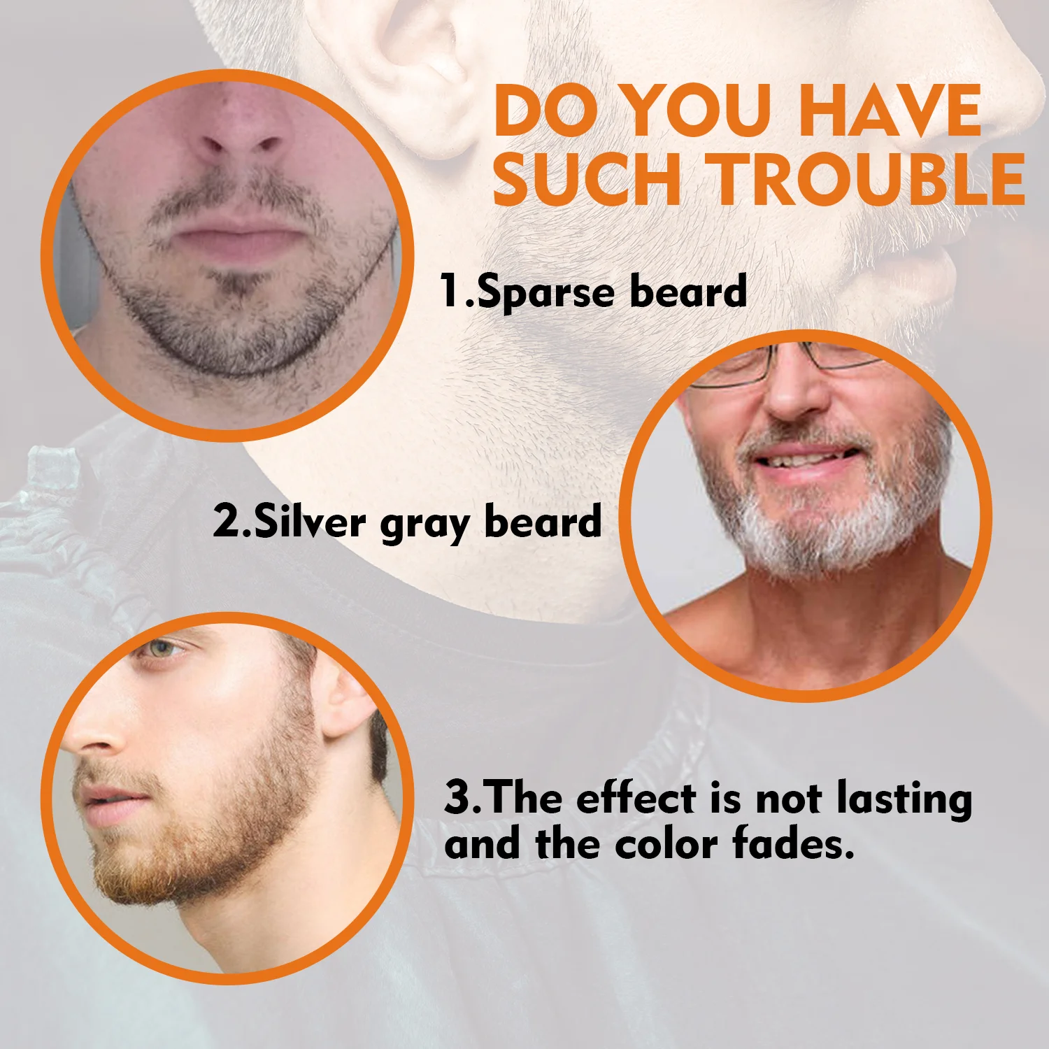 Men Beard Brush Filler Pencil Filling Waterproof Thicker Long Lasting Beard Pen