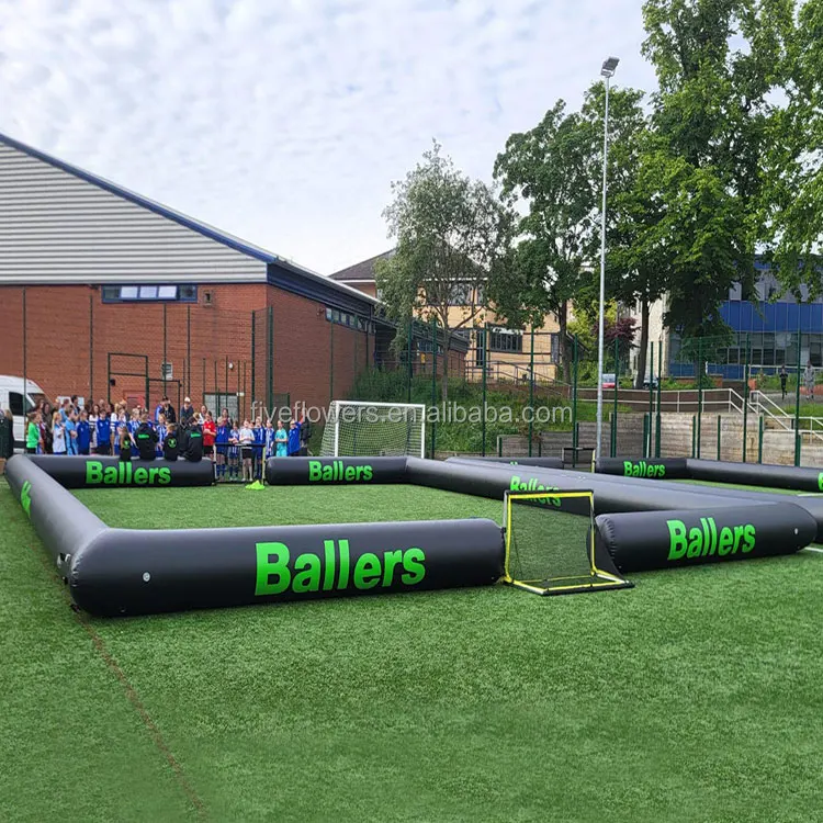 Blow up sport arena soccer field inflatable 3v3 football pitch for street