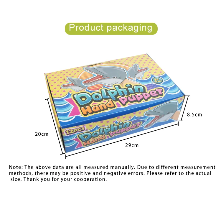 2022 Funny Novelty Sea Animal Toy TPR Plastic Dophin Hand Puppet Toy