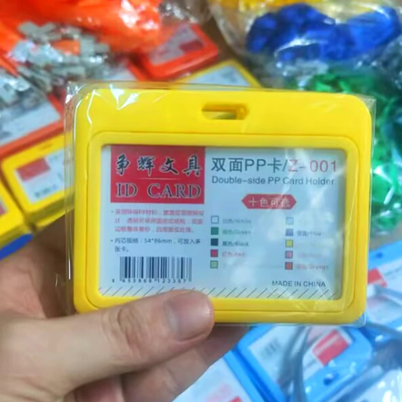 id card   hard  exhibition card /soft PVC transparent work card badge holder / student card cover id card cover