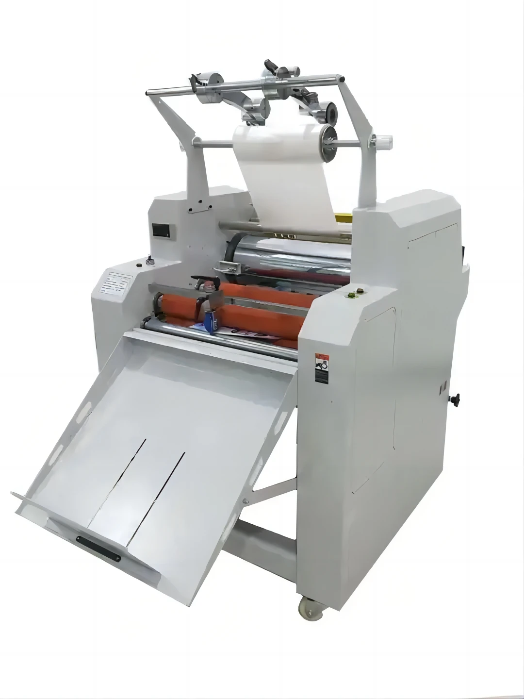 FM-520  hydraulic roll laminator Semi-automatic hot roll  with belt feeding automatic separating