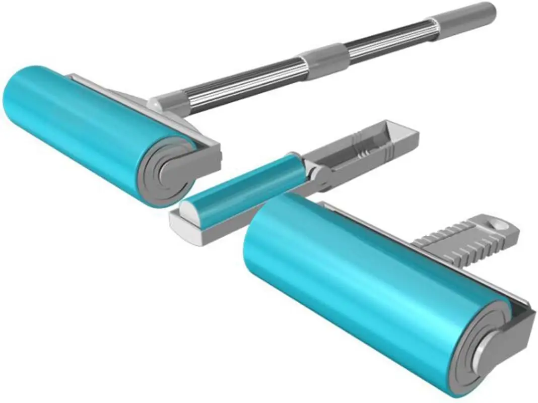 Wholesale Personalized 3Pcs Reusable Sticky Lint Roller Set Plastic Washable Pet Hair Roller Sticky Lint Roller