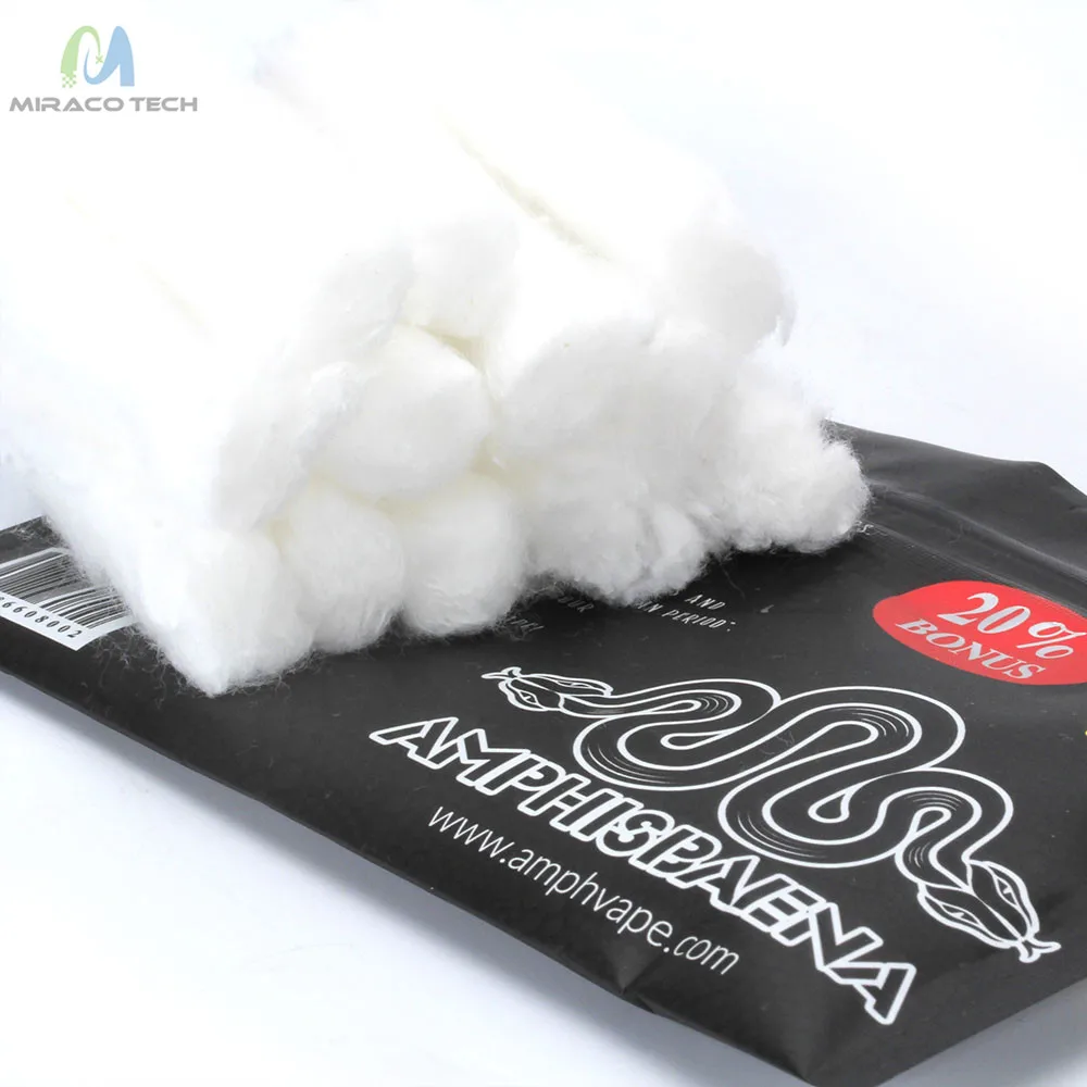 Original Coil father Amphisbaena Organic Cotton long fiber Wick vape  Cotton Accessories for  RDA RDTA atomizer