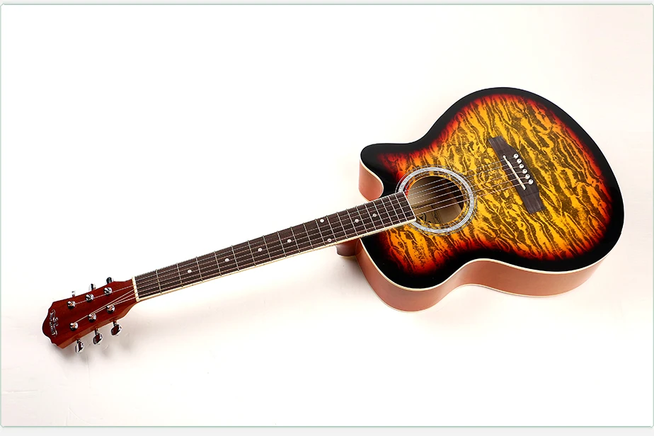 China cheaper blue rock beginner acoustic electric guitar for sale