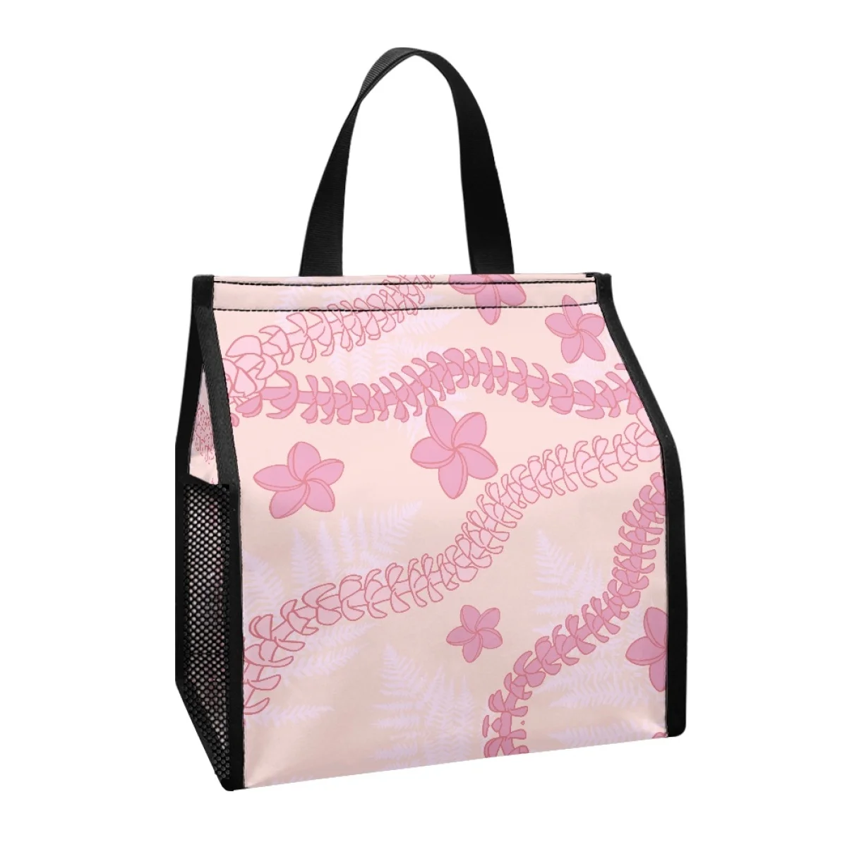 2024 New Design Hawaiian Hibiscus Flower Design Puakenikeni Hawaiian Style insulated lunch bag Custom Christmas New Year gifts