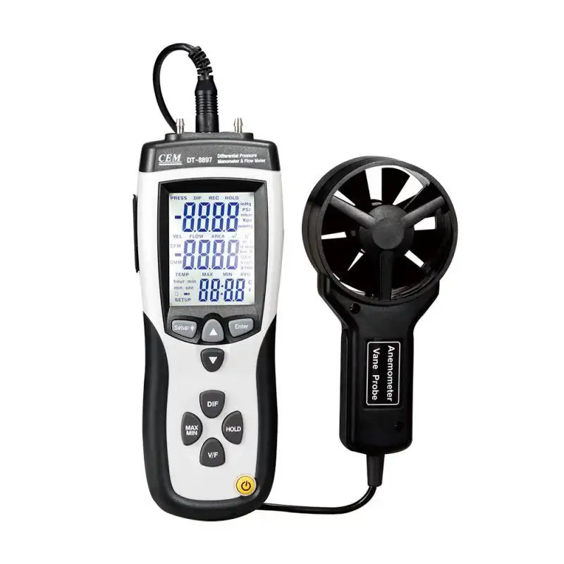 CEM DT-8893 Digital Wind Speed Meter Handheld Air Flow Meter Anemometer with IR Temperature