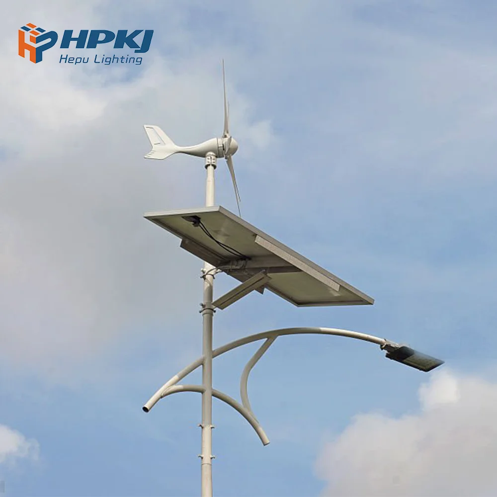 Wind Turbine Farm Desert Park Wind and Solar Hybrid Powerpower Led Light 1KW 2KW 3KW 4KW 5KW Lithium Iron Phosphate 75 80 IP65