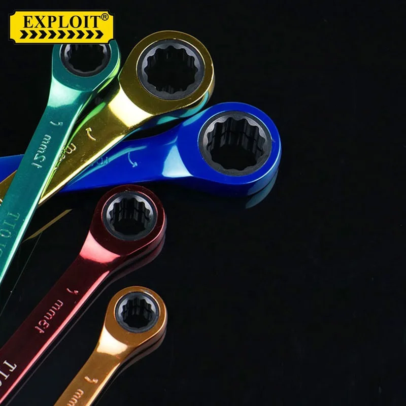 Wholesale Colored Car Repair Wrench Set Combination Ratcheting Spanner Tools Set Portable Single Open End Wrench Kit