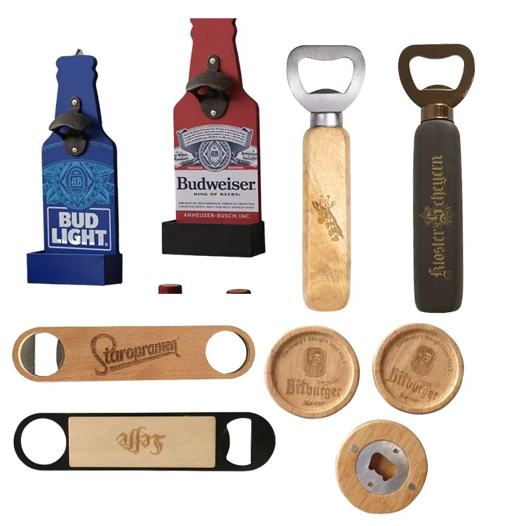 Wood Handle Beer Bottle Opener Made with Handcrafted Exotic