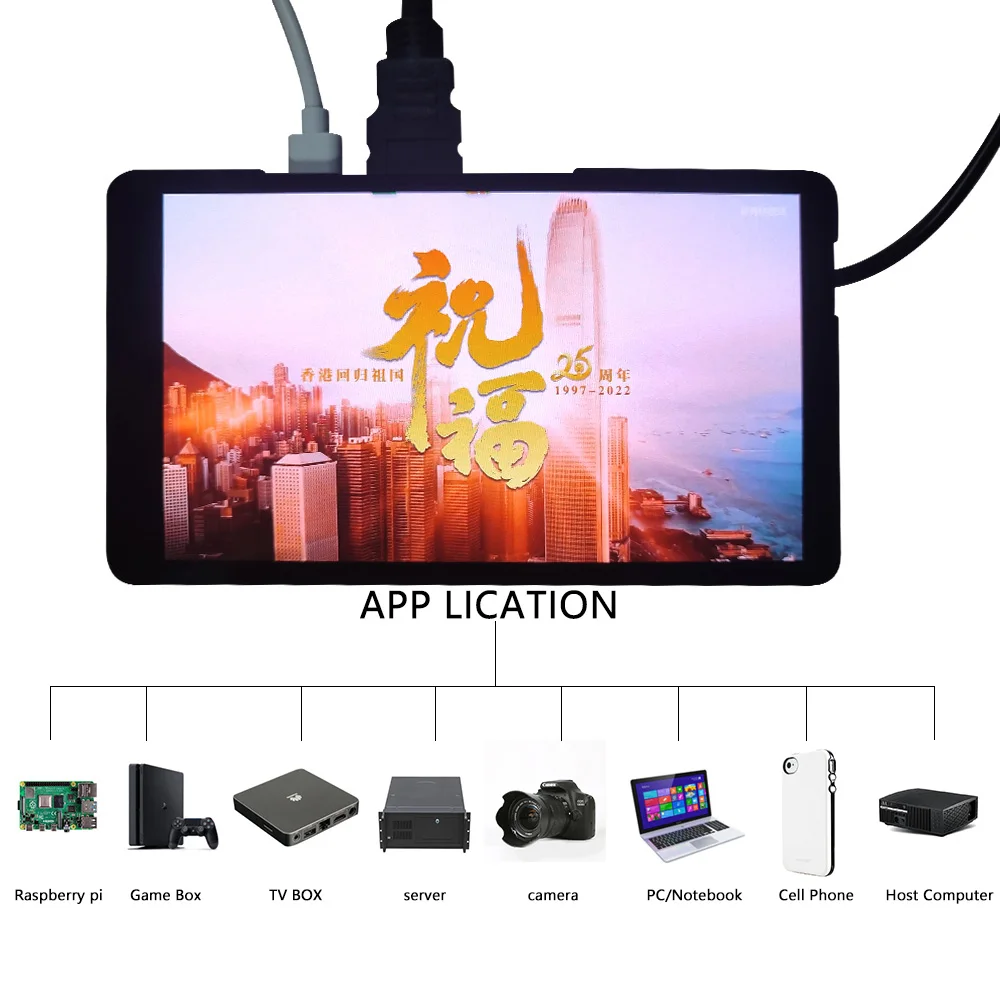 5.5 inch 1920x1080 AMOLED Display Monitor CTP Capacitive Touch Panel Screen LCD Raspberry Pi PS4 Display with Case