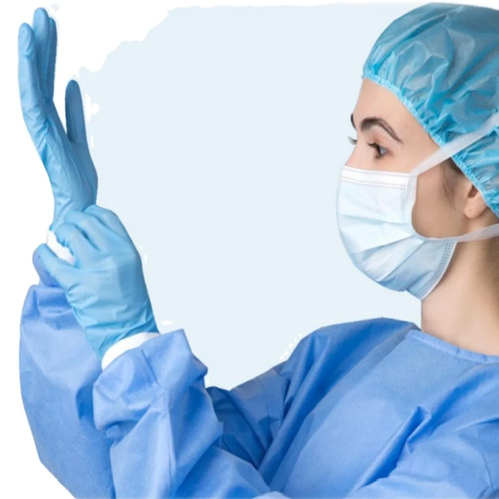 OEM customized disposable inspection work gloves hot selling powder-free disposable medical nitrile gloves