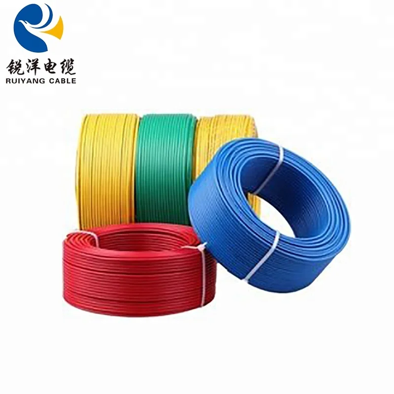 Ruiyang Group  single core strander copper wire BV/BVR electrical wires 1 1.5 2.5 4 6 10mm2