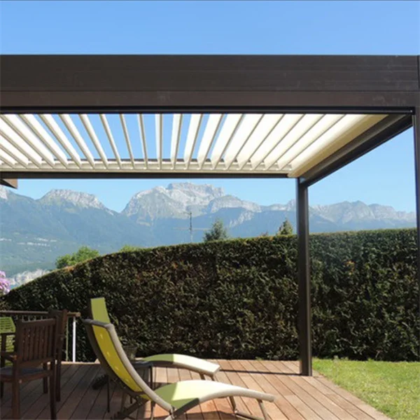 TOMA- Modern Aluminium Heavy Duty Pergola Electric Water-proof Pergola With LED Light