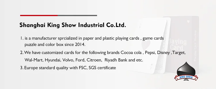 promotional 4 color playing cards