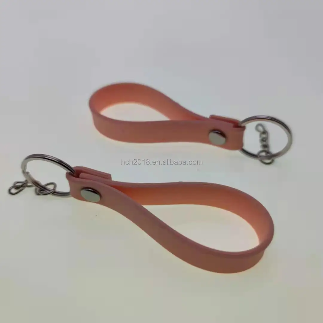 Пользовательский тисненый логотип Браслет Силиконовый Брелок