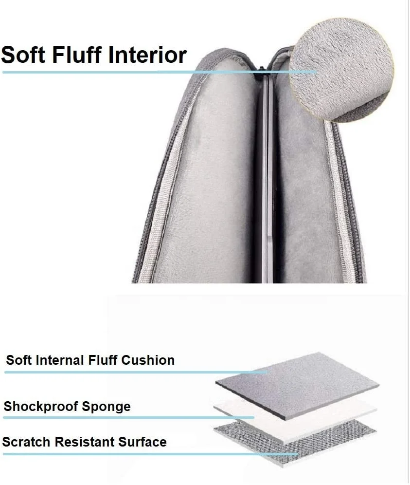 Micani Laptop Sleeve Compatible with 13-13.3 Inch Waterproof Shock Resistant Tablet Bag Case with Handle and Pocket