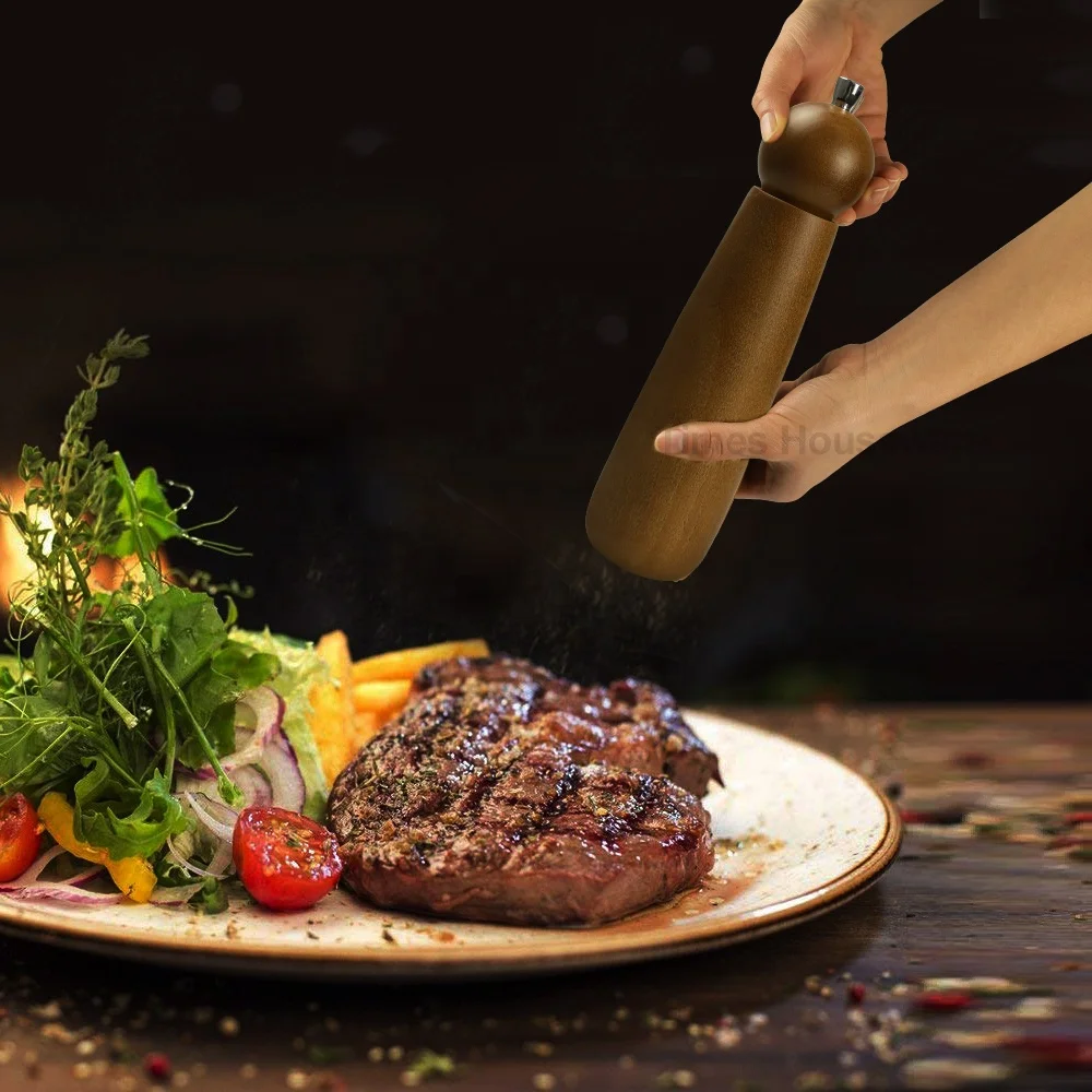 
Custom Wood Pepper Mills Grinders,Salt And Pepper Grinder 2 in 1 