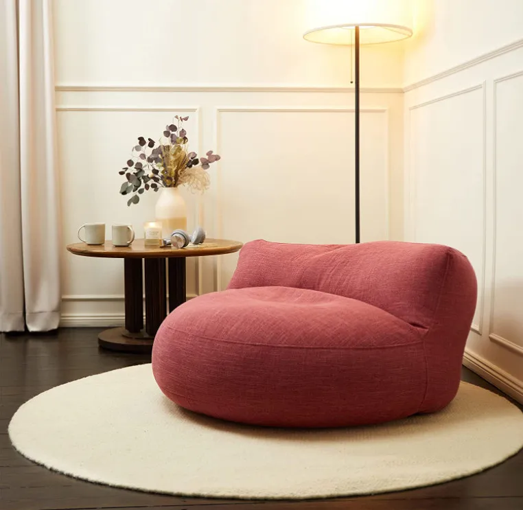 Most Popular Round Bean Bag Sofas Modern Indoor Bean Bag Chair Bulk for Adults Hot Sale Luckysac Bean Bag Cover