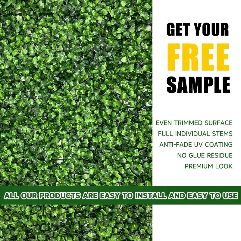 Artificial Boxwood Panels Topiary Hedge Plant Privacy Hedge wall Screen Sun Protected Suitable for Indoor Garden Fence Backyard