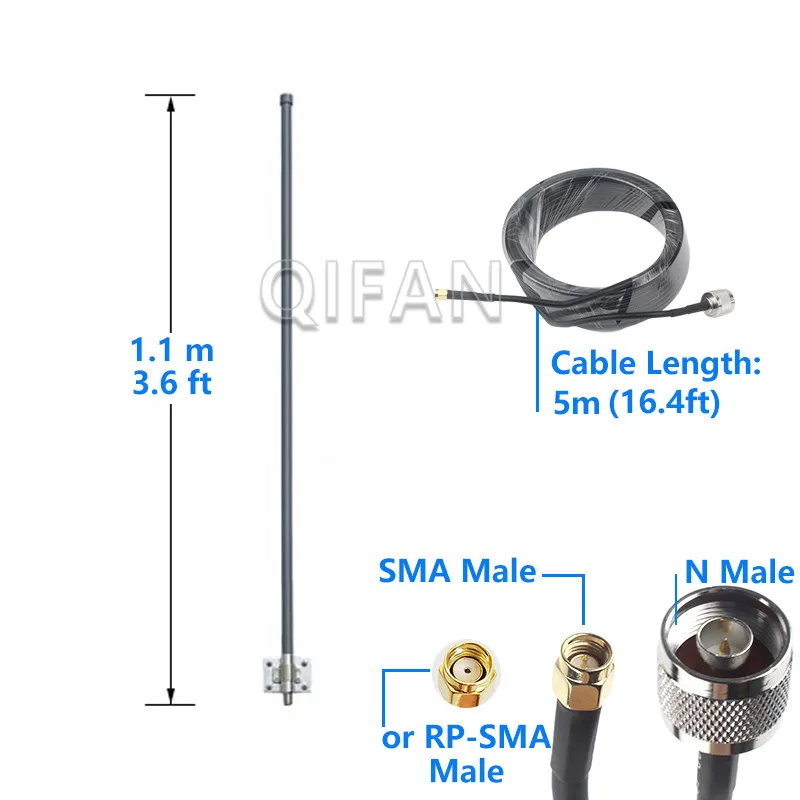  868 МГц 915 антенна GSM omni стекловолокно IoT Майнер 824-960 8dBi наружная Водонепроницаемая
