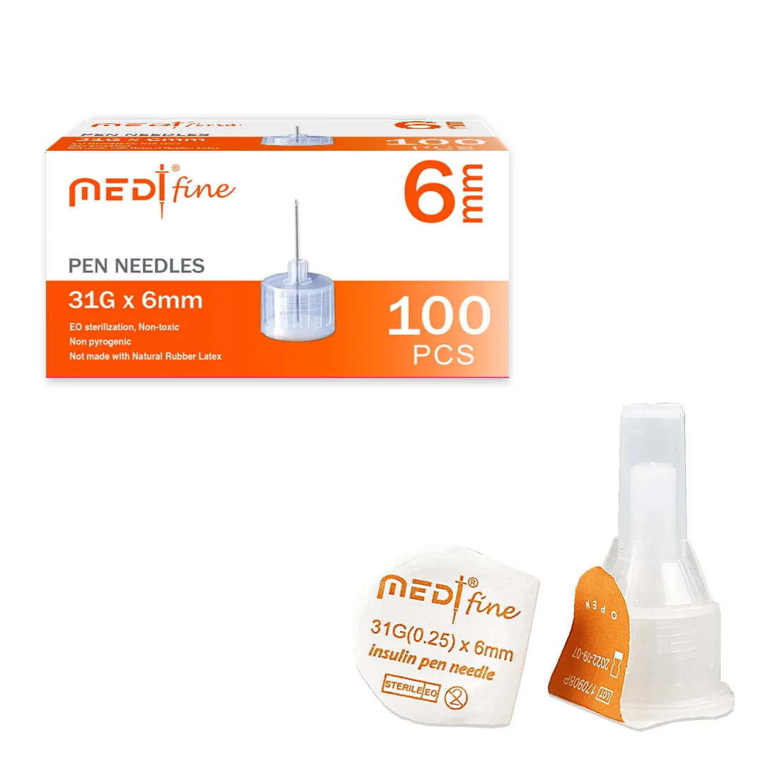 
Insulin pen needles 31g 6mm 