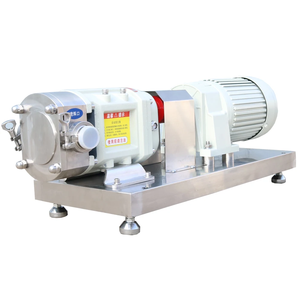 Food Grade Stainless Steel Rotor Pump Syrup Shampoo Chocolate Honey Food High Viscosity Liquid Transfer Rotary Lobe Pump