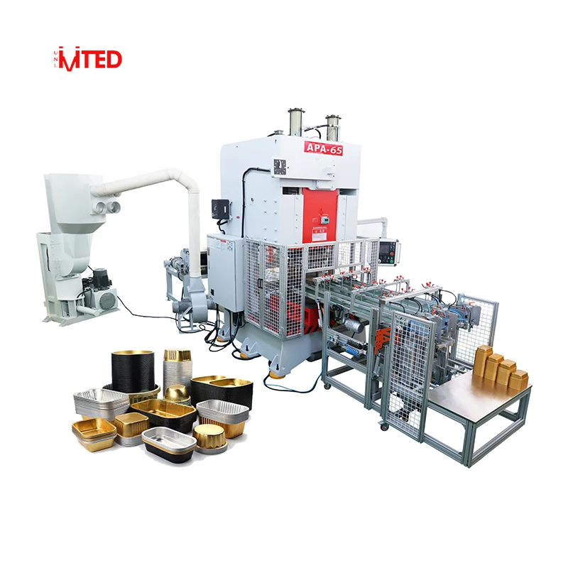 RZLH-C63T forging stamping molding Food delivery container aluminium foil container manufacturing machine