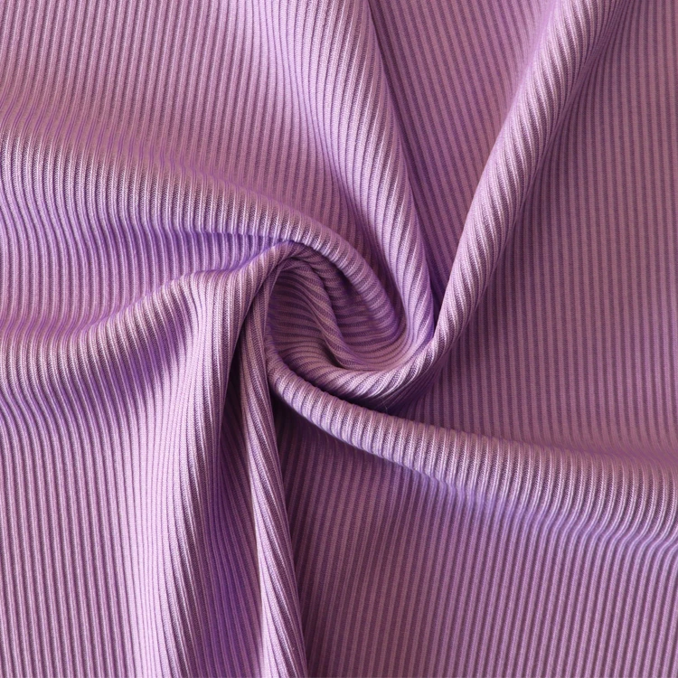 Polyester 96% Spandex 4% Stretch Rib Recycled Fabric 4 Way Stretch Width 63' Weight 240 G Yummy Rib Fabric for Dress