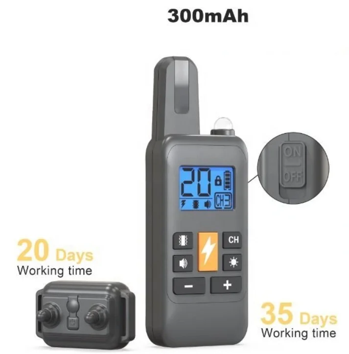 USMILEPET Dog Training Electric Shock Vibration Waterproof Pet Collar 800m Remote Control Anti Barking Stop Barker For Dog Train