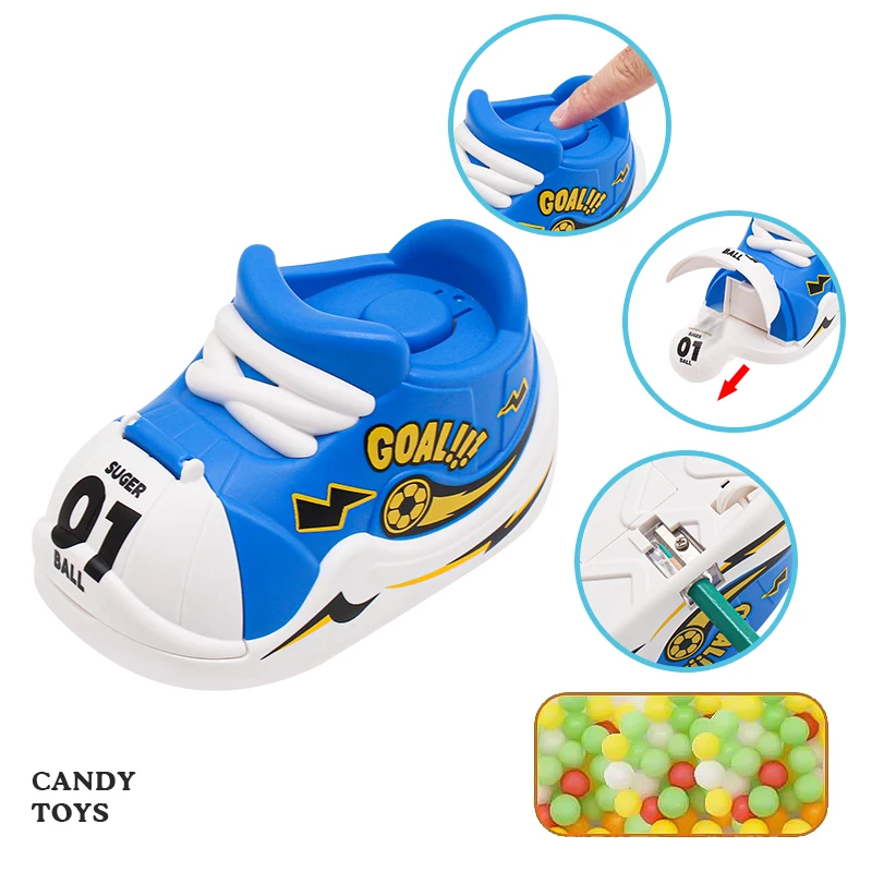 Factory direct sales plastic catapult football shoes candy toys jelly