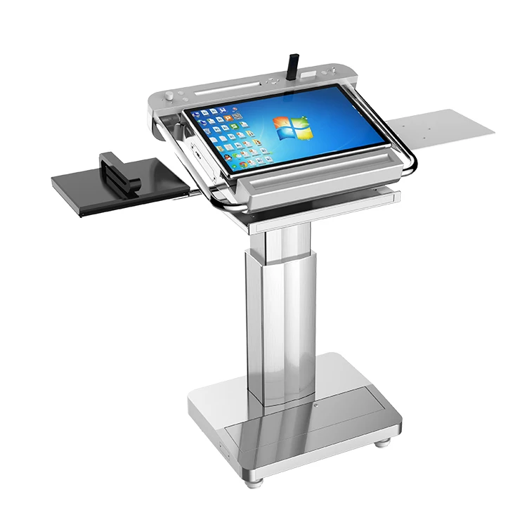 Modern Digital Black Metal Conference Room Equipment Smart Classroom Digital Podium