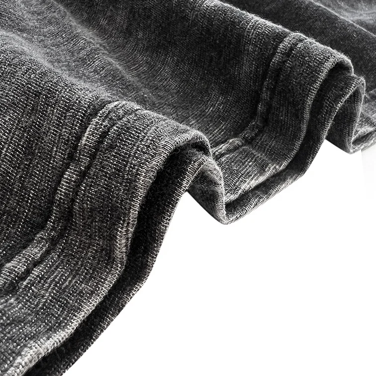 New fashion custom logo print 95% polyester 5% screen printing loose black acid washed t-shirts for women